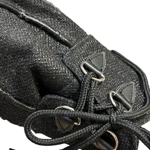 Staka black platform ladies sneaker size 40 lace up zoom in for signs of wear - Picture 7 of 12